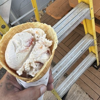 Penny's Ice Cream Parlor & Cafe - Guava ice cream with waffle cone! - Coffee & Tea Near Me - Lahaina, Hawaii