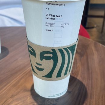 STARBUCKS - Chai tea latte - Coffee & Tea Near Me - Mountain View, California