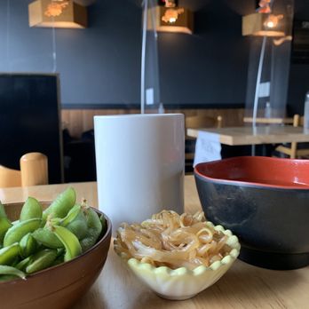 Zaoh Restaurant - Edamame, Ming bean sprout, and Bowl of Soup - Sushi Bars Near Me - San Francisco, California Zaoh Restaurant - Edamame, Ming bean sprout, and Bowl of Soup - Sushi Bars Near Me - San Francisco, California