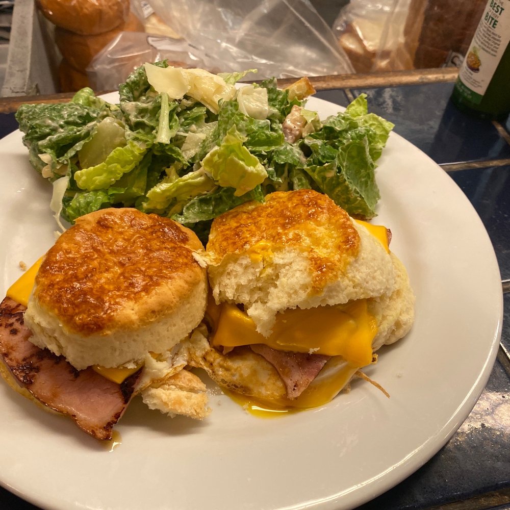 Bay Leaf Cafe - Breakfast sandwich subbed salad for hash browns. - Breakfast & Brunch Near Me - Concord, California