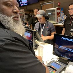 Movie Bistro - Lake Charles - Rude manager behind female with braids