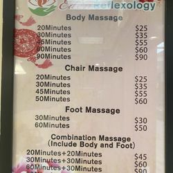 Chi-Reflexology - Photo I took of the Menu as of 5/2024