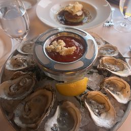 Dozen oysters and Ahi Tuna Tartare Dozen oysters and Ahi Tuna Tartare