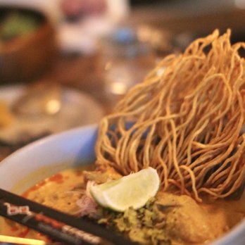Hanuman Thai Eatery - Apparent this khao soi ain't available at everywhere! Remember to break up and plunge the noodles into the bowl - Thai Near Me - Costa Mesa, California