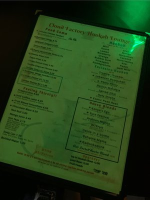Menu photo 2 Cloud Factory Hookah Lounge Philadelphia, PA Menu photo 2 Cloud Factory Hookah Lounge Philadelphia, PA