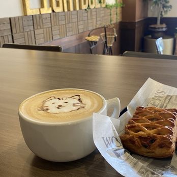 Lightbulb Coffee - Turkish Hazelnut Latte and tomato Basil pastry - Breakfast & Brunch Near Me - La Mesa, California