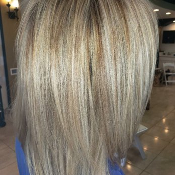 Velvet Goldmine Collective - My hair after a partial highlight and gloss. Sometimes I wear it curly, but I love that it looks good strait too. - Hair Salons Near Me - Bend, Oregon