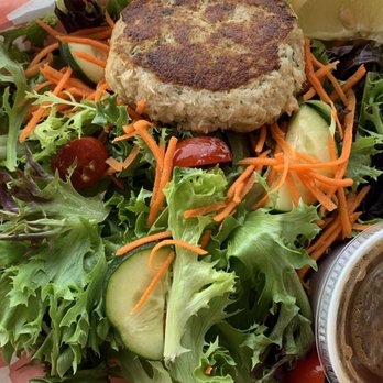 Ike's Famous Crabcakes - Salad with crab cake - Seafood Near Me - Ocean City, New Jersey Ike's Famous Crabcakes - Salad with crab cake - Seafood Near Me - Ocean City, New Jersey