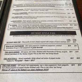 The Nona Slice House - Menu- (8/2025) Olde World Style, Detroit Style Pan - Pizza Near Me - Safety Harbor, Florida