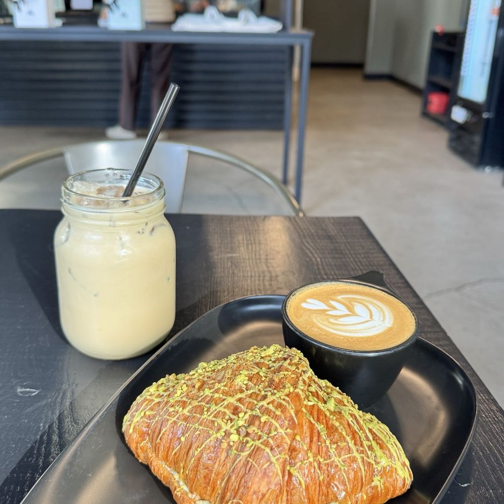 The Boy & The Bear - Ice latte, cortado and pistachio croissant - Coffee & Tea Near Me - Pasadena, California The Boy & The Bear - Ice latte, cortado and pistachio croissant - Coffee & Tea Near Me - Pasadena, California