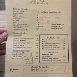 Bleu Olive - Menu
