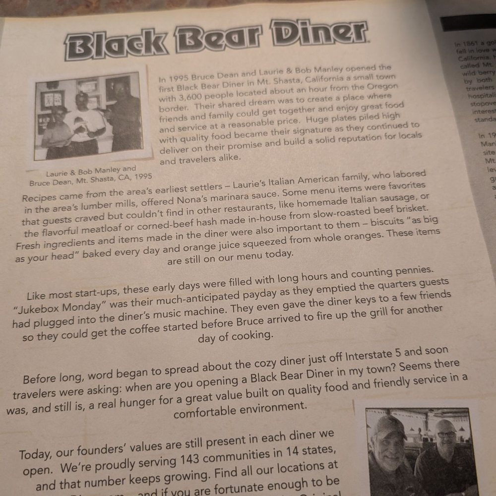 Black Bear Diner Sparks - A little history on the Black Bear diner for your reading - American Near Me - Sparks, Nevada Black Bear Diner Sparks - A little history on the Black Bear diner for your reading - American Near Me - Sparks, Nevada