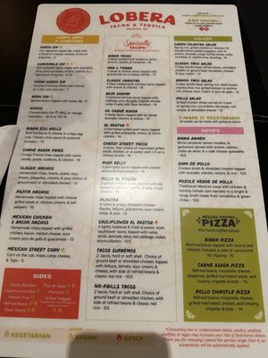 Menu photo 3 Lobera Raleigh, NC