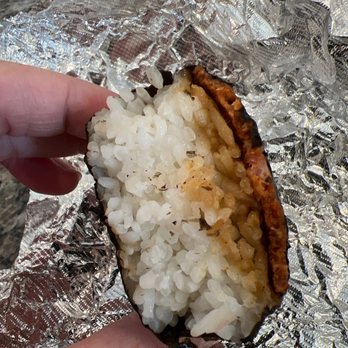 Ai Pono Cafe - Thinly sliced Portuguese sausage musubi - Asian Fusion Near Me - Costa Mesa, California