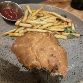 Tanglewood American Bistro - Cold chewy fries and undercooked burger. Whomp whomp. - New American Near Me - Bozeman, Montana