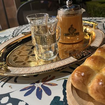 Sana'a Cafe - Karak chai and honey comb - Coffee & Tea Near Me - Lake Forest, California