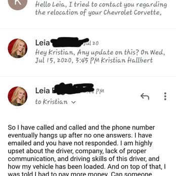 RoadRunner Auto Transport - Unanswered emails - Vehicle Shipping Near Me - Bethpage, New York