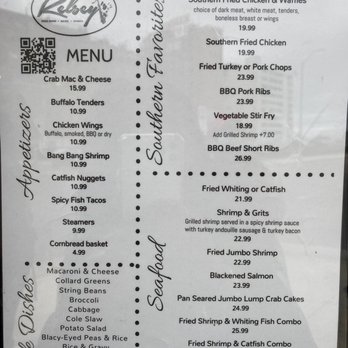 Kelsey's - Menu - Soul Food Near Me - Atlantic City, New Jersey