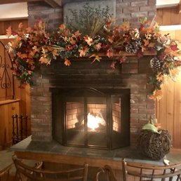 Fireplace at breakfast