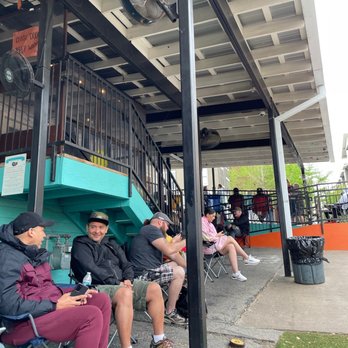 Franklin Barbecue - The line at 9am on a Wednesday in April - Barbeque Near Me - Austin, Texas