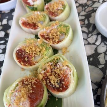 Bamboo Sushi - Cucumber Keto style of "Bamboo Dragon". Fresh and crispy and low carb with no rice! (thank you Gabriel!) - Sushi Bars Near Me - San Ramon, California