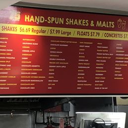 Full Z-Burger Milkshake Menu - 80+ Flavors Full Z-Burger Milkshake Menu - 80+ Flavors