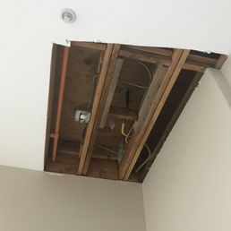 AFTER: Opened ceiling & water remediation completed AFTER: Opened ceiling & water remediation completed