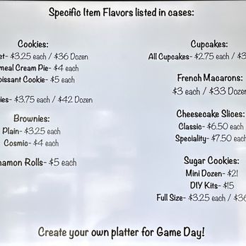 Cake Loft - Menu (1 of 3) - Bakeries Near Me - Olathe, Kansas