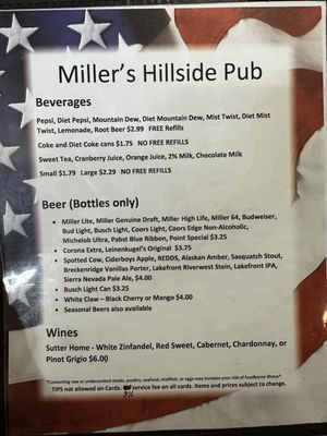 Menu photo 5 Miller’s Hillside Pub Coloma, WI Menu photo 5 Miller’s Hillside Pub Coloma, WI