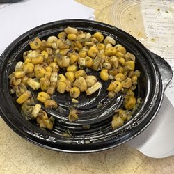 Very small portion of Jalapeño Corn side dish.
