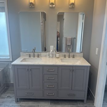 Mcb Flooring & Painting - vanity and mirror - Painters Near Me
