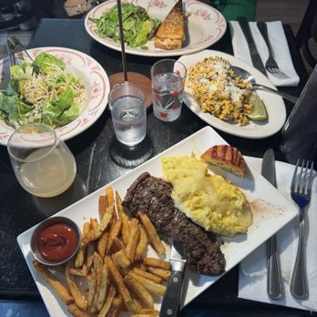 Little Owl - Steak and fries eggs corn bib salad - Breakfast & Brunch Near Me - New York, New York