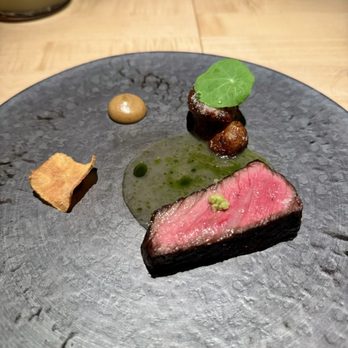 Miro Kaimuki - November 2024 - Zabuton steak, sunchoke 3-ways, wasabi - Asian Fusion Near Me - Honolulu, Hawaii