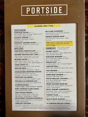 Menu photo 3 Portside Tavern Bristol, RI