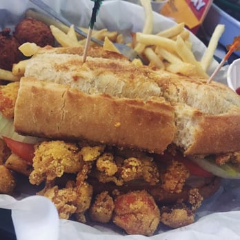 Flying Fish - Fried Crawfish Po' Boy - Seafood Near Me - Arlington, Texas