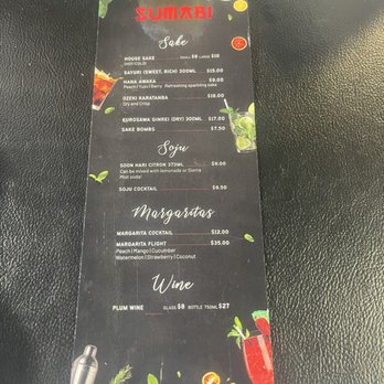 Sumabi - Menu - Sushi Bars Near Me - Norco, California