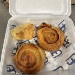 Pepperoni Croissant and Ham & Swiss Croissant! 10/10! I obviously enjoyed the biscuit too much to wait for the photo! lol