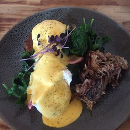 Eggs Florentine with a side of  shoulder