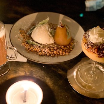 Restaurant Progress - Irish Coffee, pear dessert and Carmel pudding (i forget the official names) but all SO good! - Bars Near Me - Phoenix, Arizona Restaurant Progress - Irish Coffee, pear dessert and Carmel pudding (i forget the official names) but all SO good! - Bars Near Me - Phoenix, Arizona