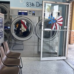 Large dryers held all my washed laundry Large dryers held all my washed laundry