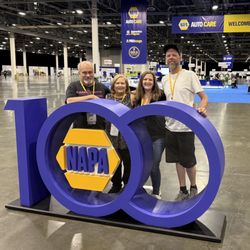 Park Automotive Repair - Bill Decker, Kathy Decker, Jenny Wiltse and Joshua Stone at the Napa 100 Leaders Conference. Celebrating 100 years of Napa in Las Vegas