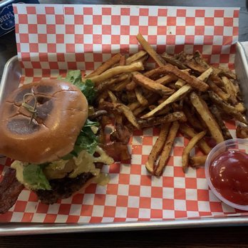 The Victory Tap - Pfully loaded burger was delicious! - Bars Near Me - Pflugerville, Texas