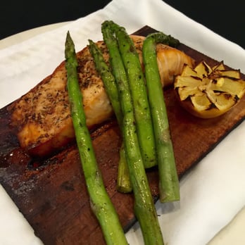 Copper Creek Restaurant - Abilene - My cousin's salmon. She said it was good. It certainly was beautiful. - Steakhouses Near Me - Abilene, Texas