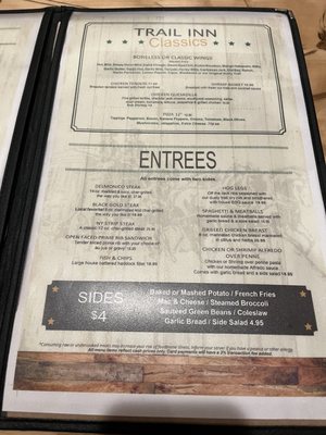 Menu photo 2 Trail Inn Cogan Station, PA Menu photo 2 Trail Inn Cogan Station, PA