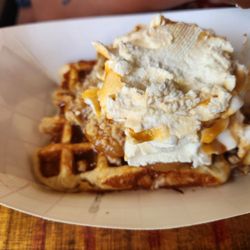 Cast Iron Waffles - Apple pie