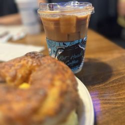 Spill the Beans Coffee and Bagels - Dirty horchata and Mc Lovin'