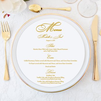 Logie Paperie - Round Charger Plate Menu - Cards & Stationery Near Me - Cambridge, Ontario