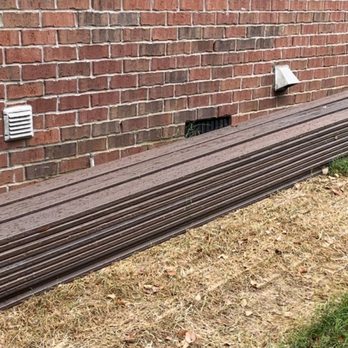 Structure Group - Dead grass from material left in middle of yard for over a month. We stacked against wall. - Decks & Railing Near Me - Mt. Juliet, Tennessee
