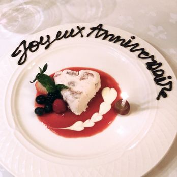 Chez Nous - Birthday message. Came with complimentary bubbles! - French Near Me - Humble, Texas
