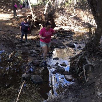Michael D. Antonovich Trail - Crossing a little creek - Hiking Near Me - San Dimas, California